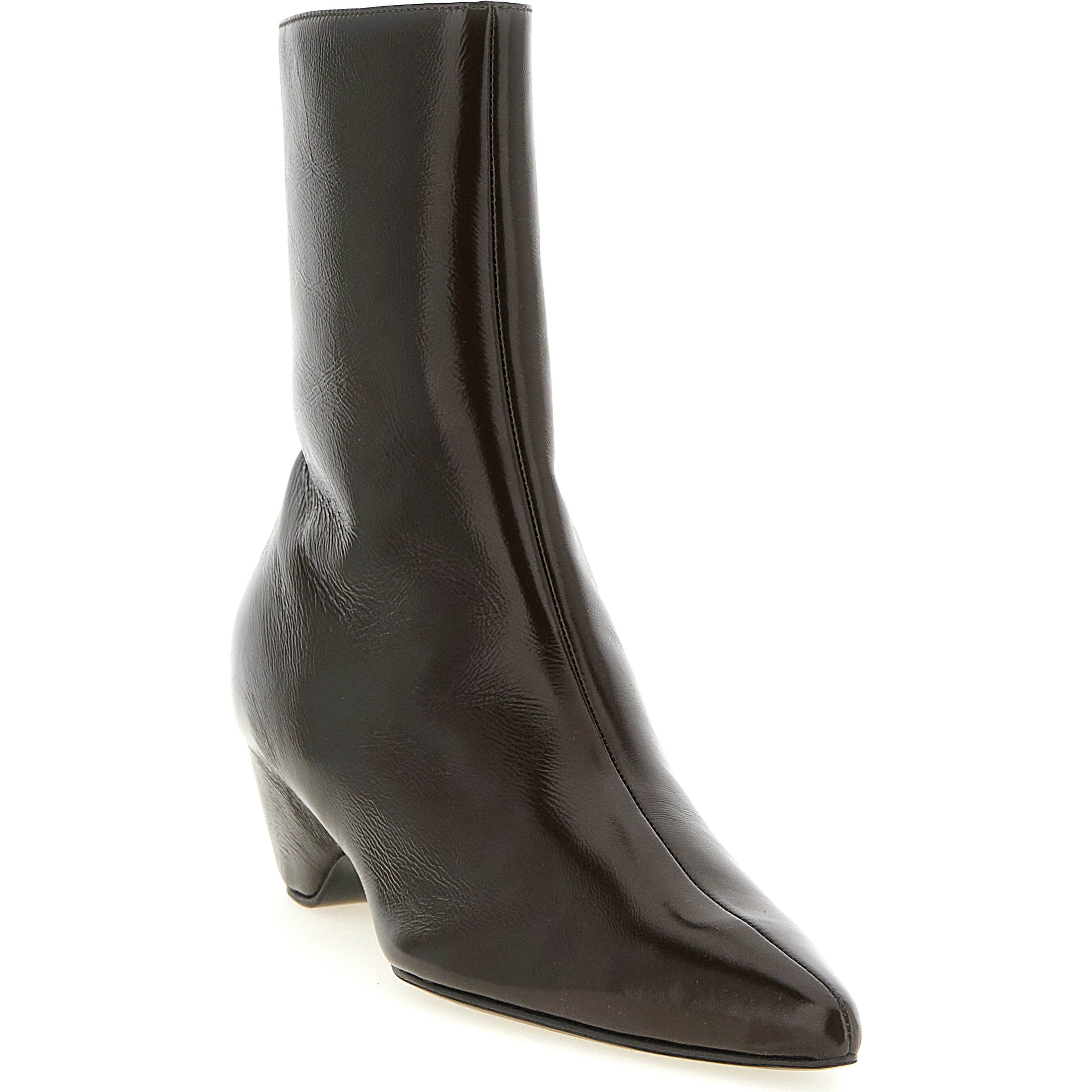 Brown Calfskin Ankle Boots