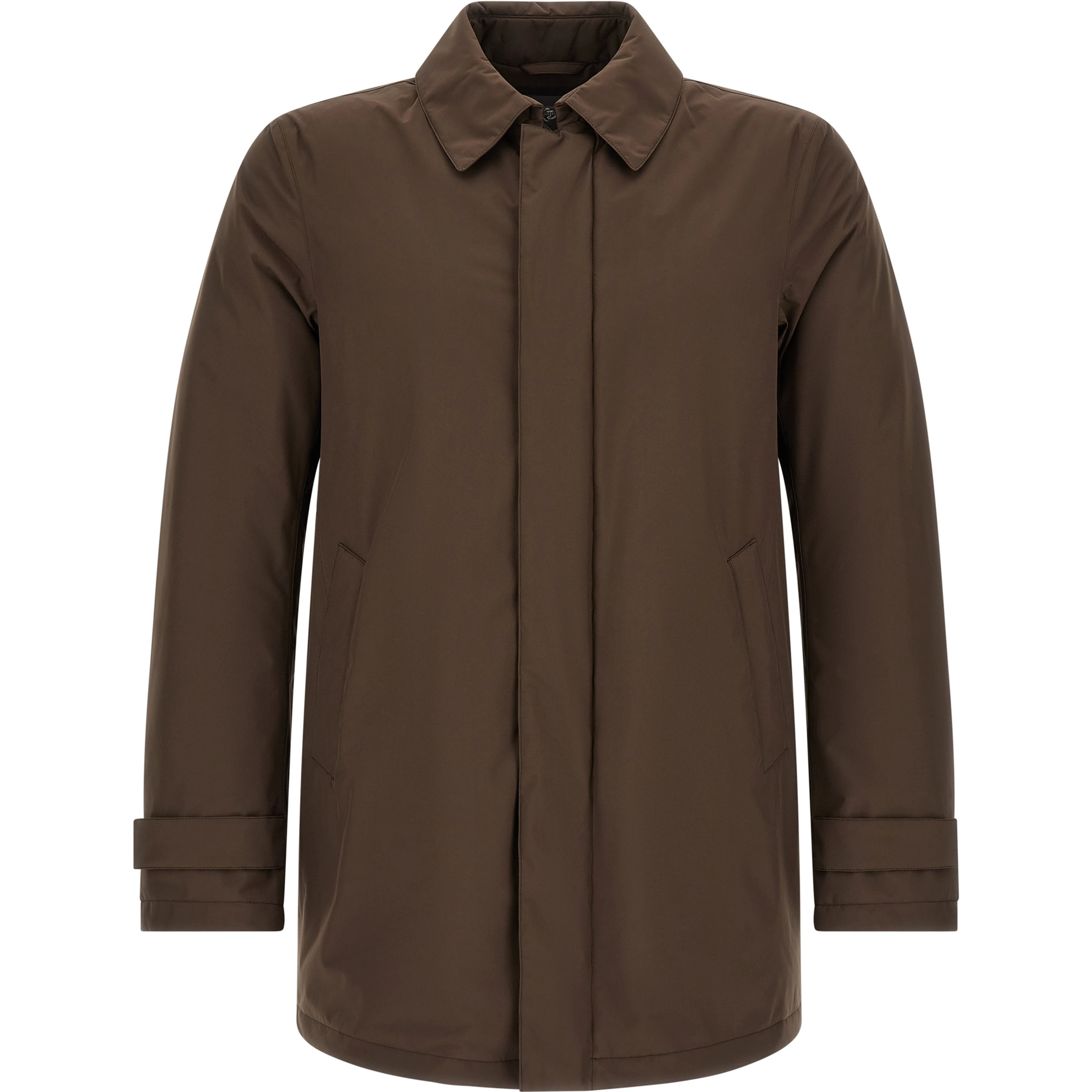 Brown Polyester Parka