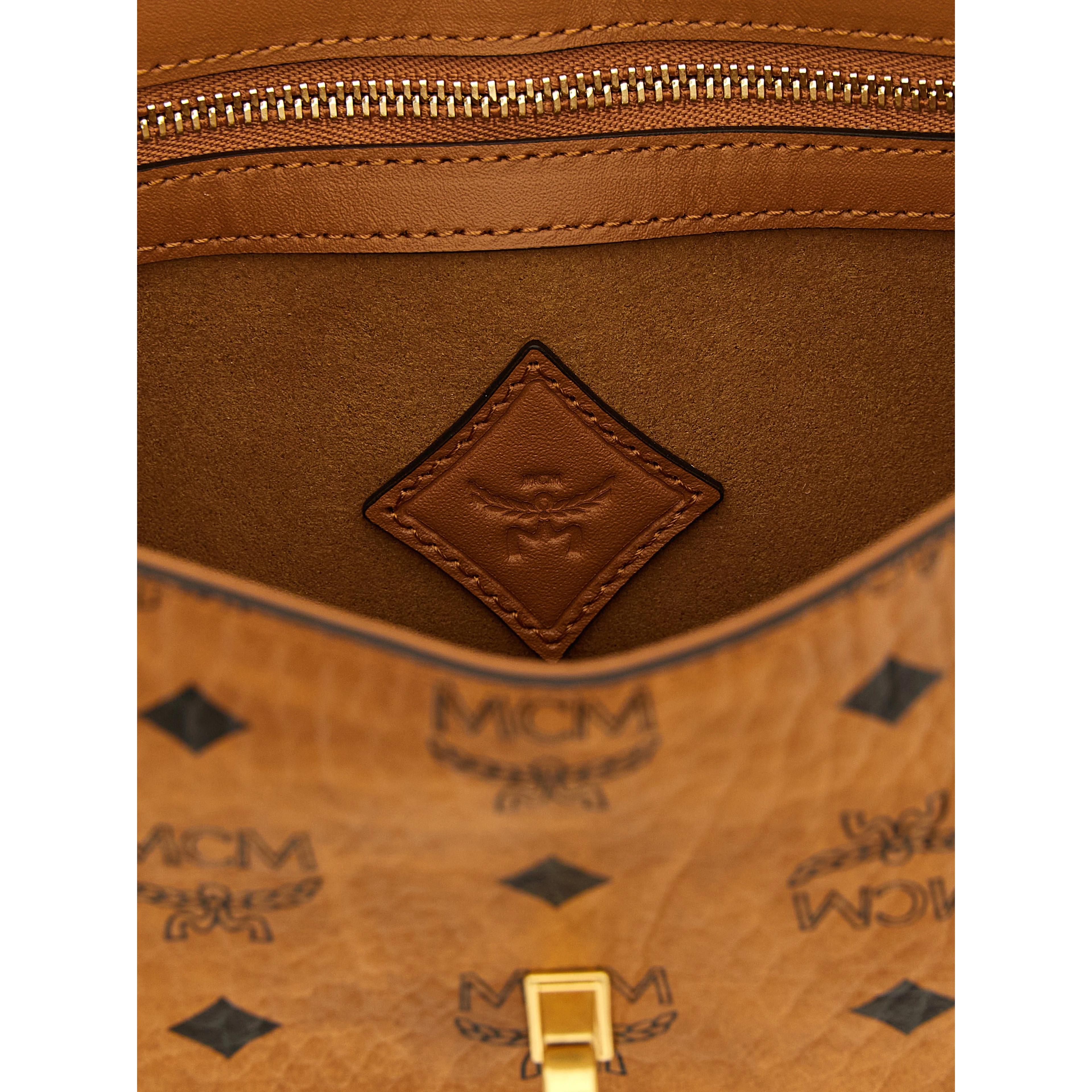 Brown Polyethylene Shoulder Bag