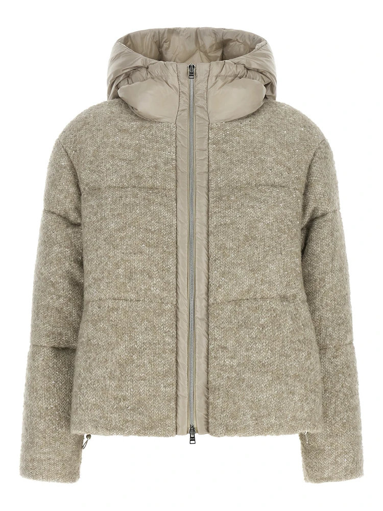 Beige Wool Full-Length Jacket