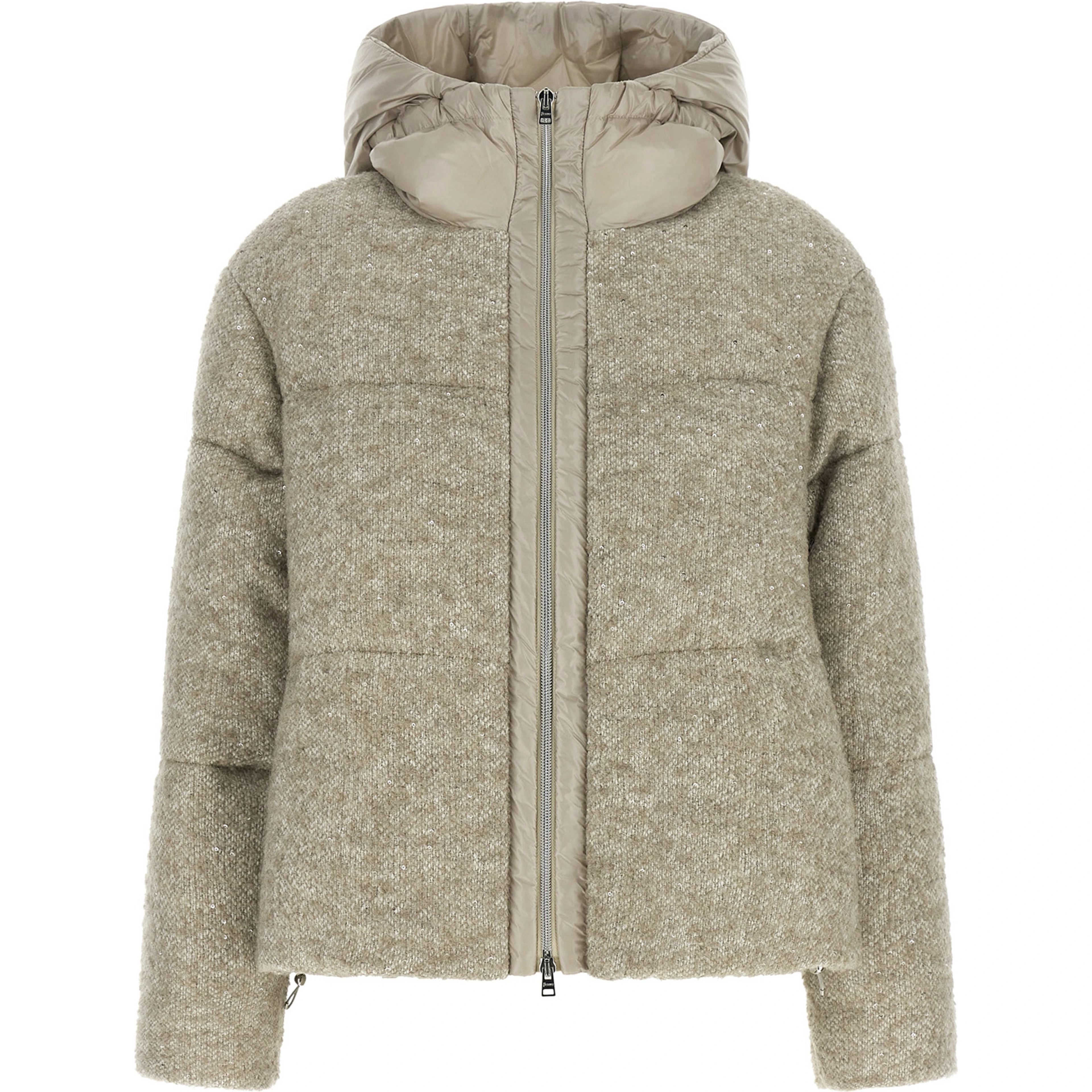 Beige Wool Full-Length Jacket