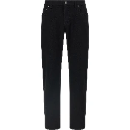Black Cotton Slim Fit Jeans
