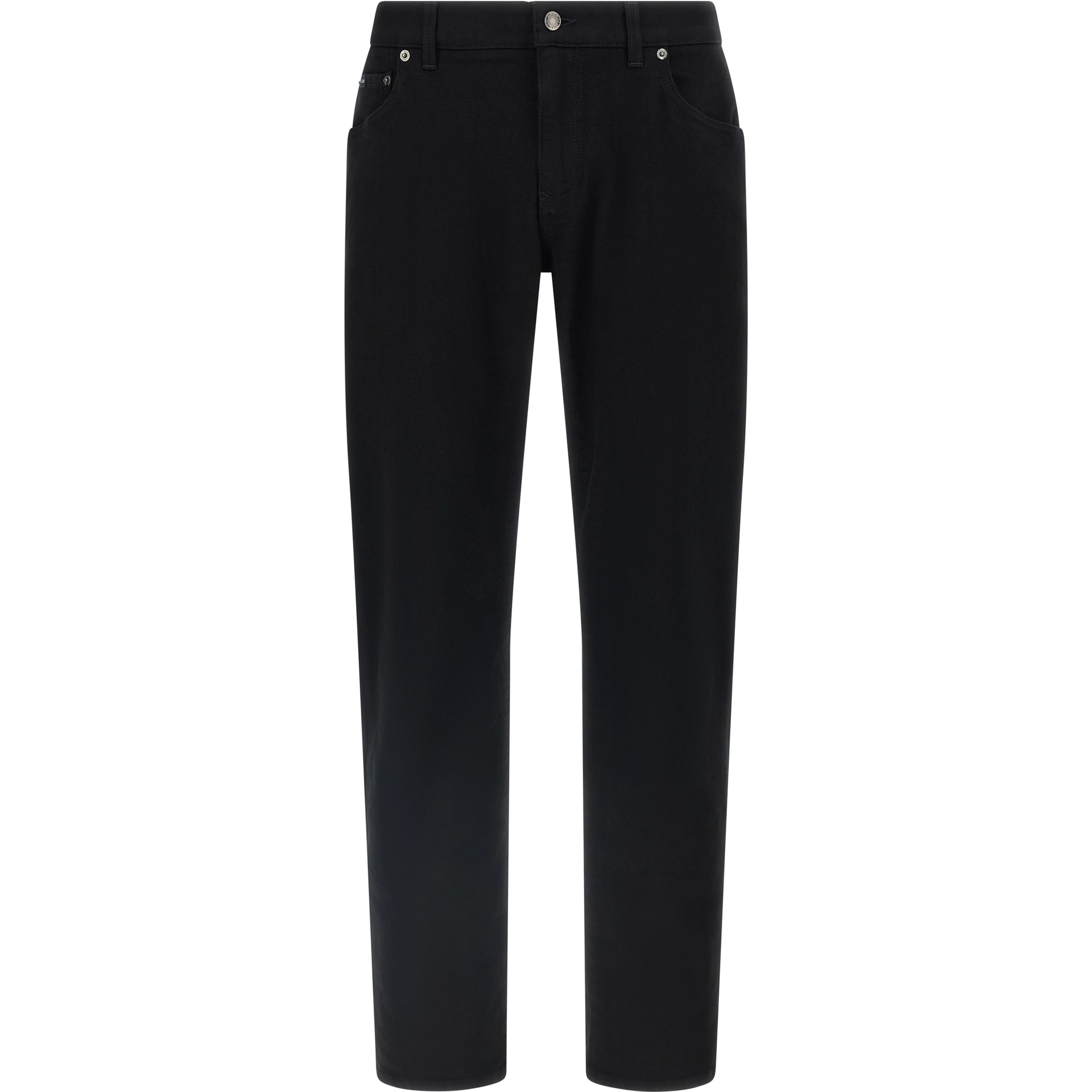 Black Cotton Slim Fit Jeans