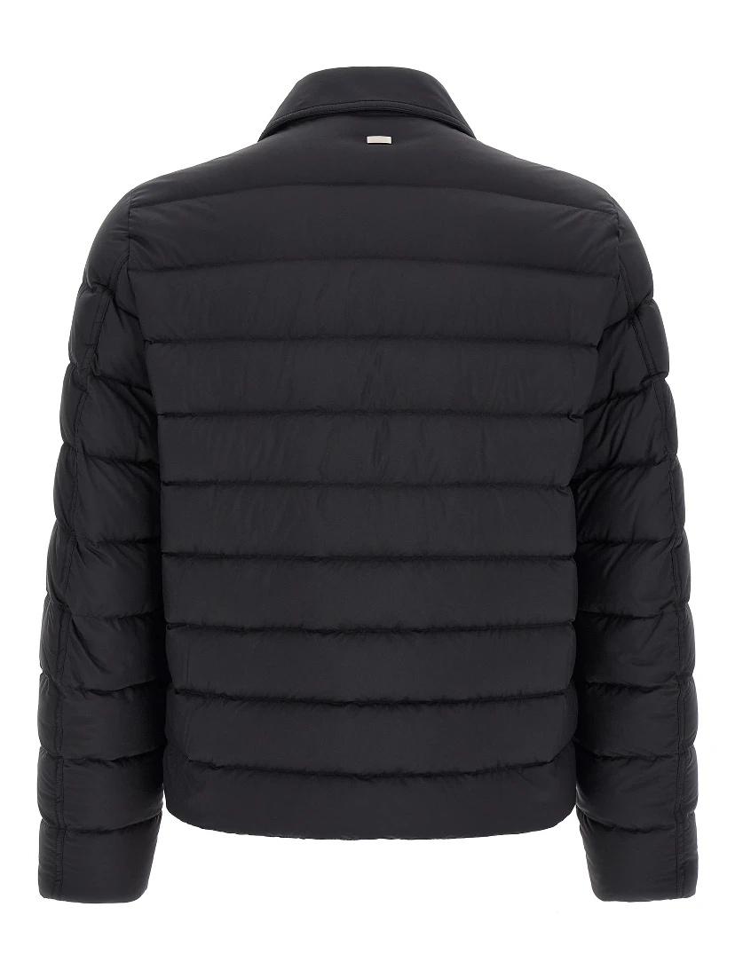 Black Polyamide Full-Length Jacket