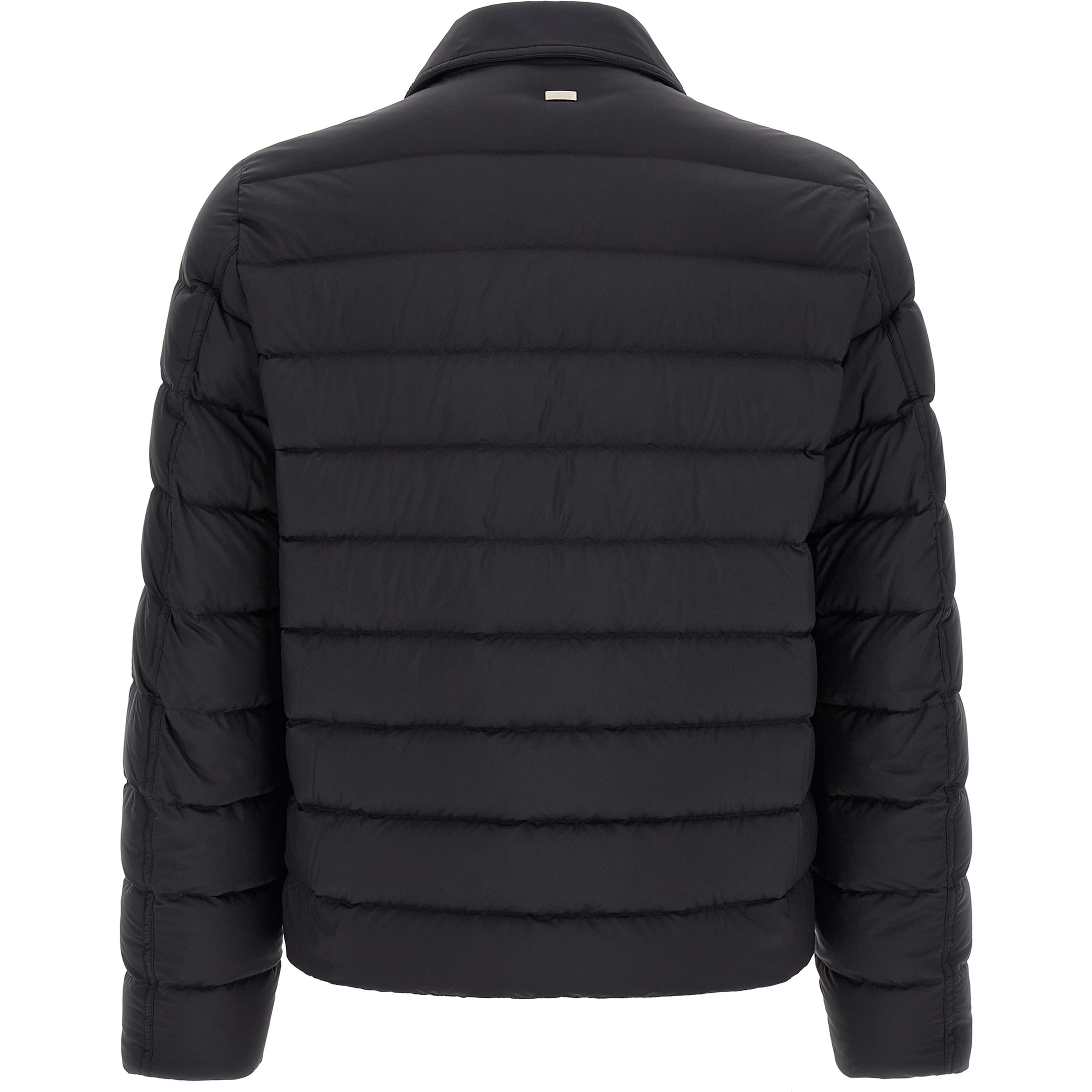 Black Polyamide Full-Length Jacket
