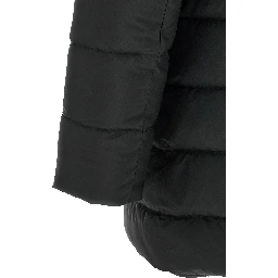 Black Polyamide Full-Length Jacket