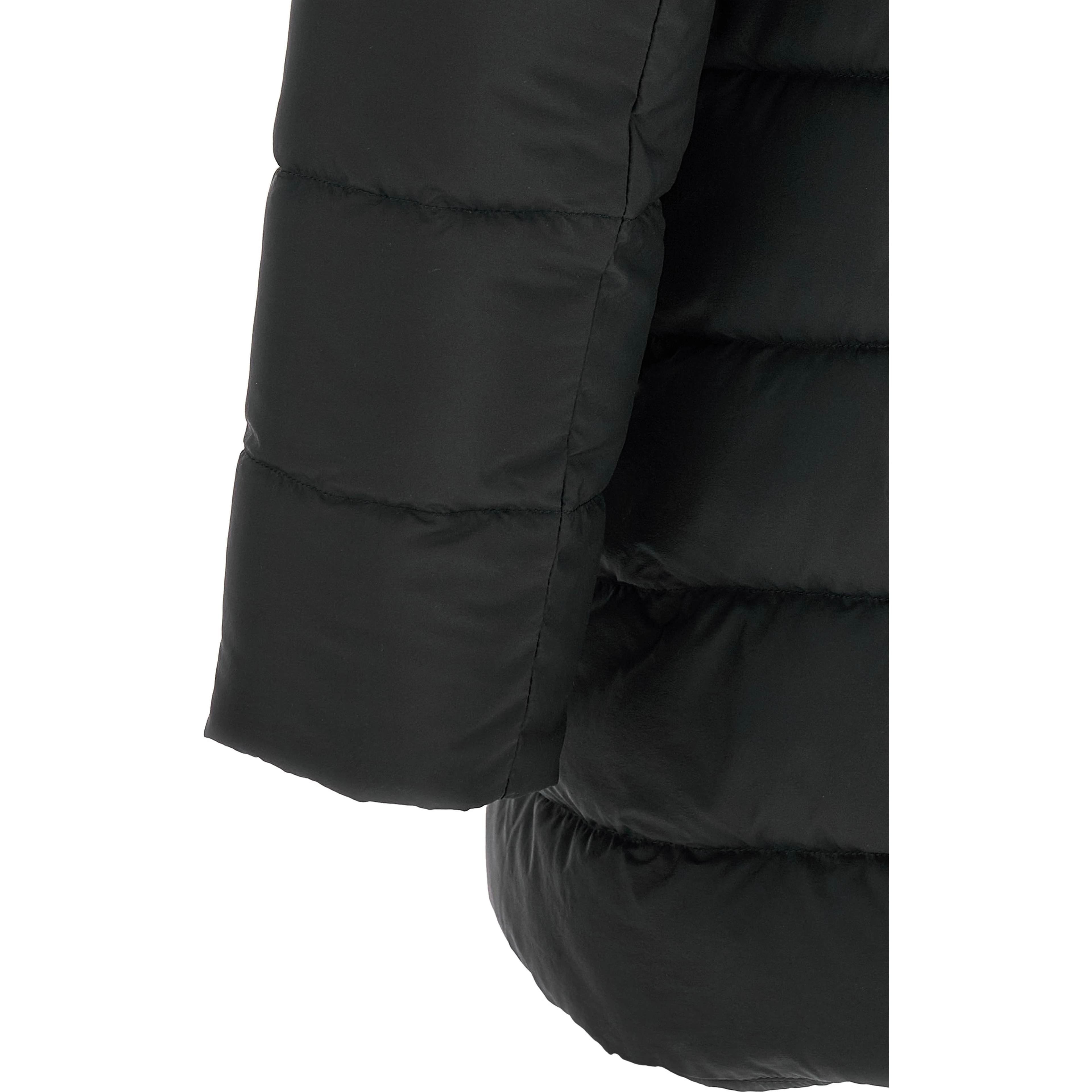 Black Polyamide Full-Length Jacket