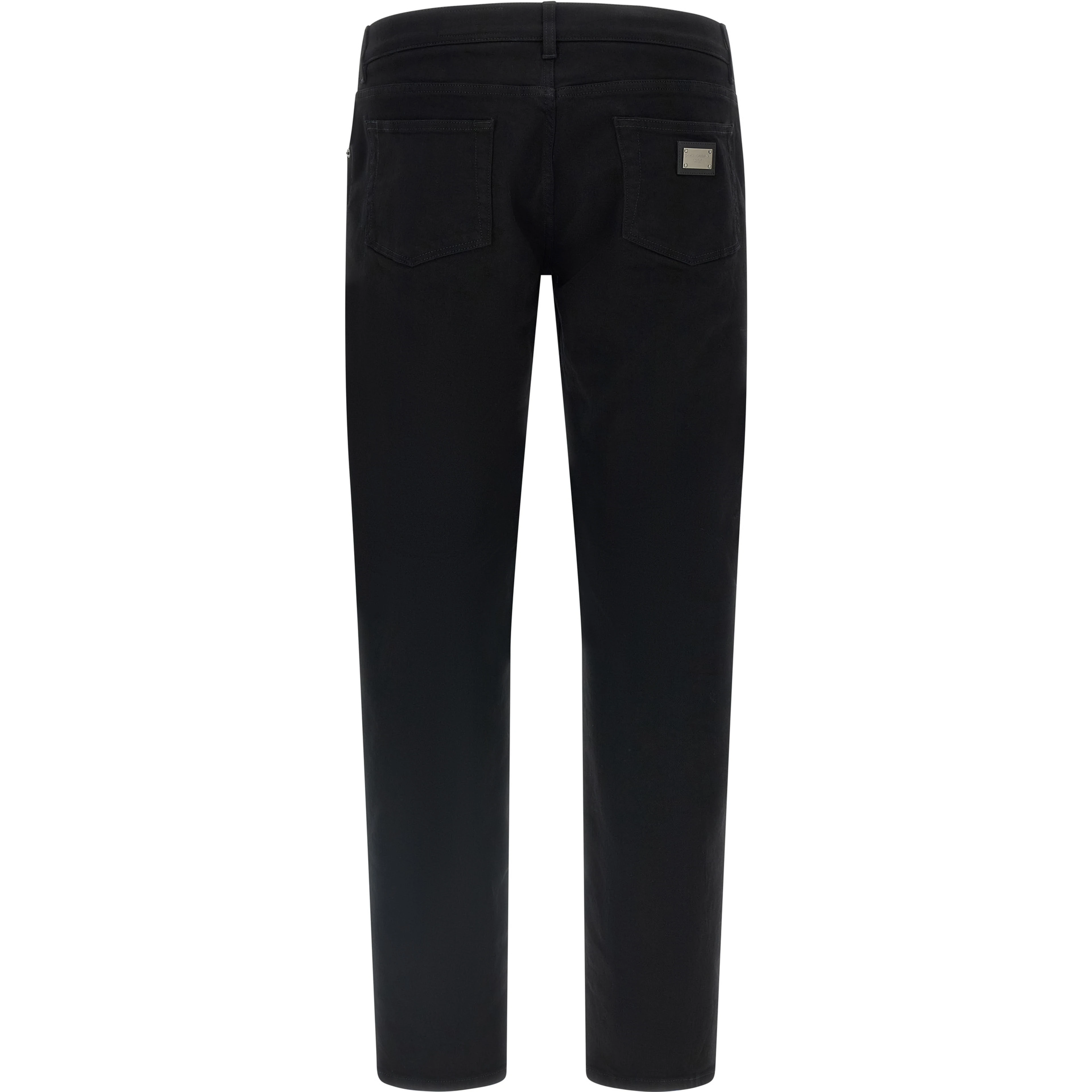 Black Cotton Slim Fit Jeans
