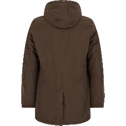 Brown Polyester Parka