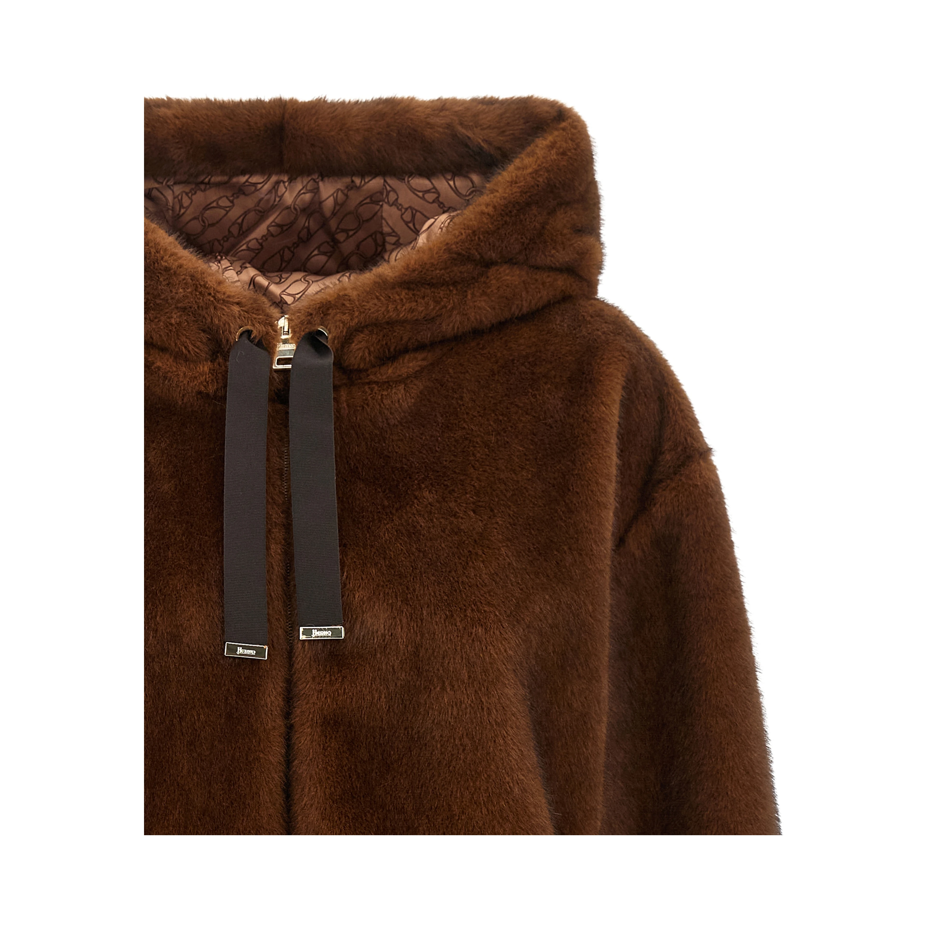 Brown Polyester Bomber
