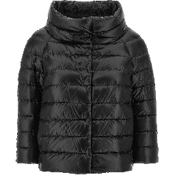 Black Polyamide Full-Length Jacket