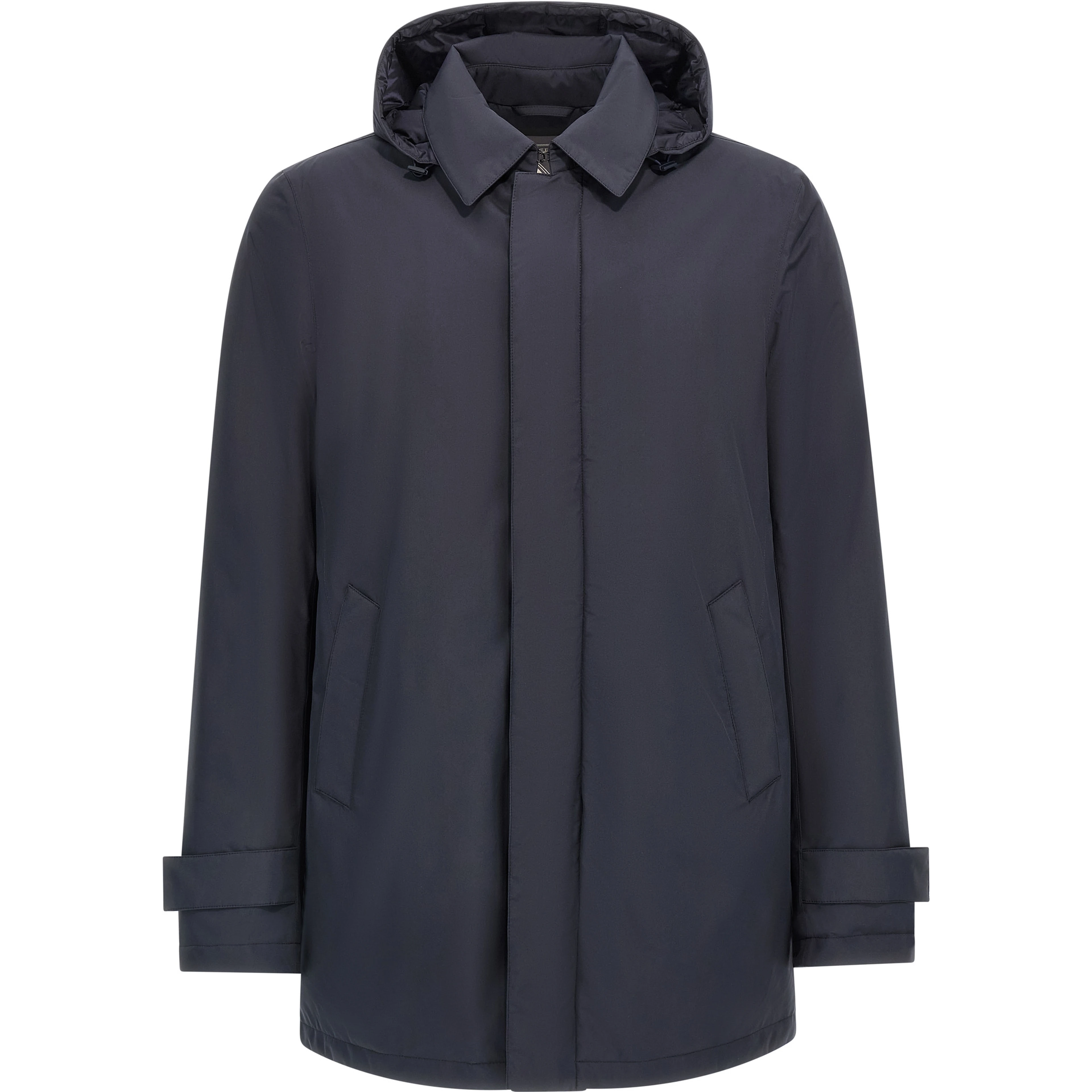Blue Polyester Parka
