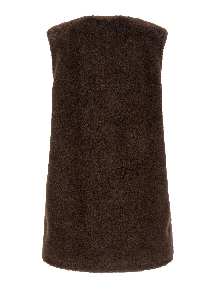 Brown Polyester Sleeveless Jacket alternative