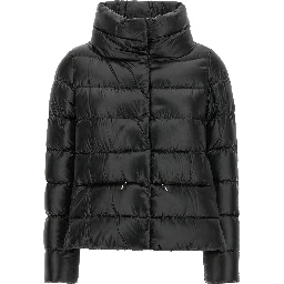 Black Polyamide Full-Length Jacket