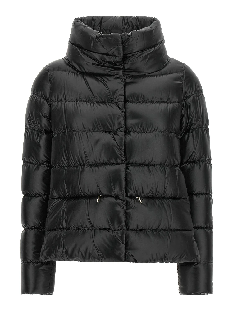 Black Polyamide Full-Length Jacket