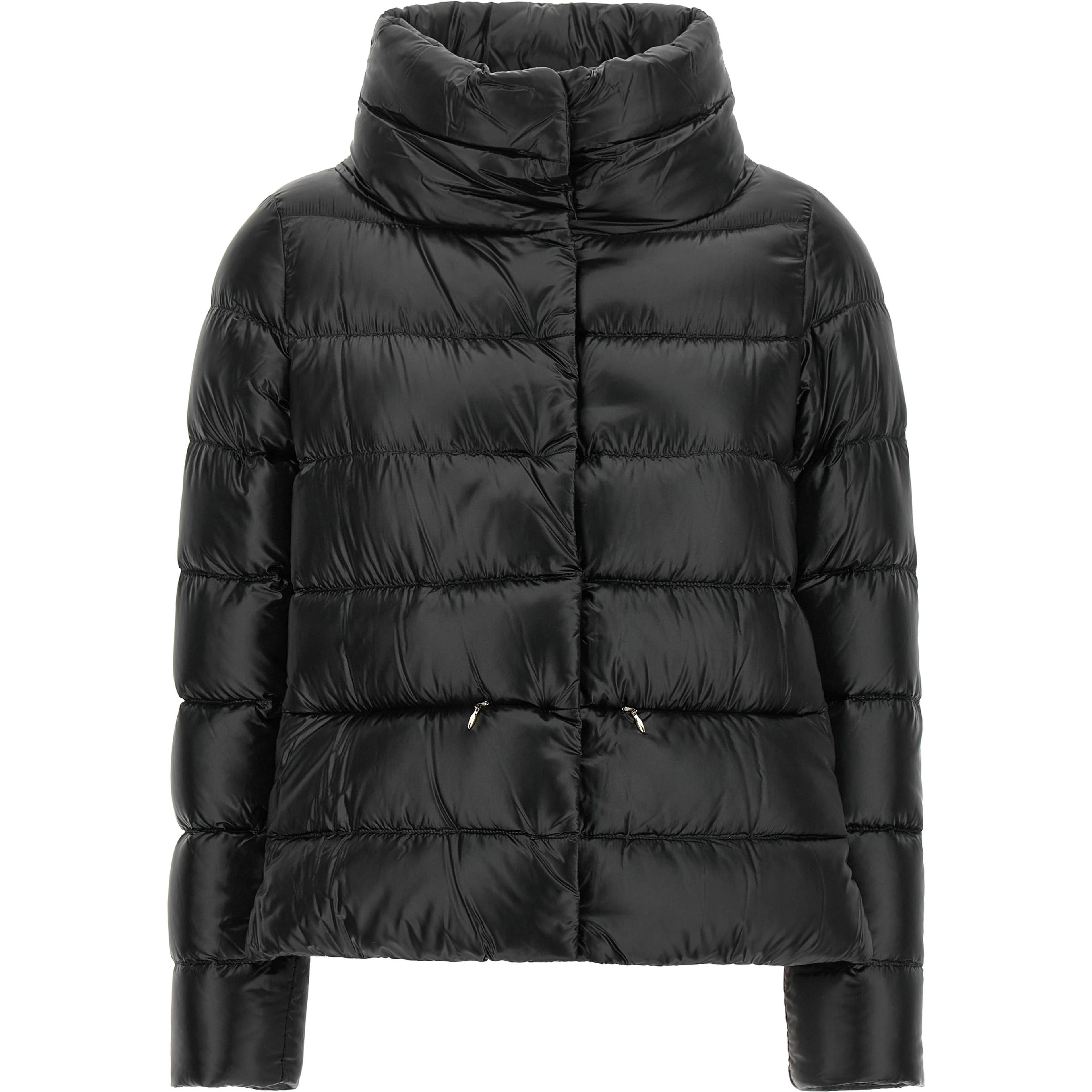 Black Polyamide Full-Length Jacket