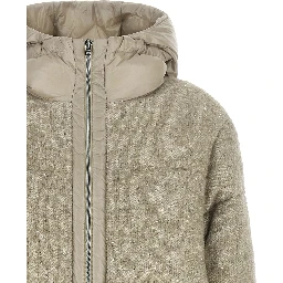 Beige Wool Full-Length Jacket