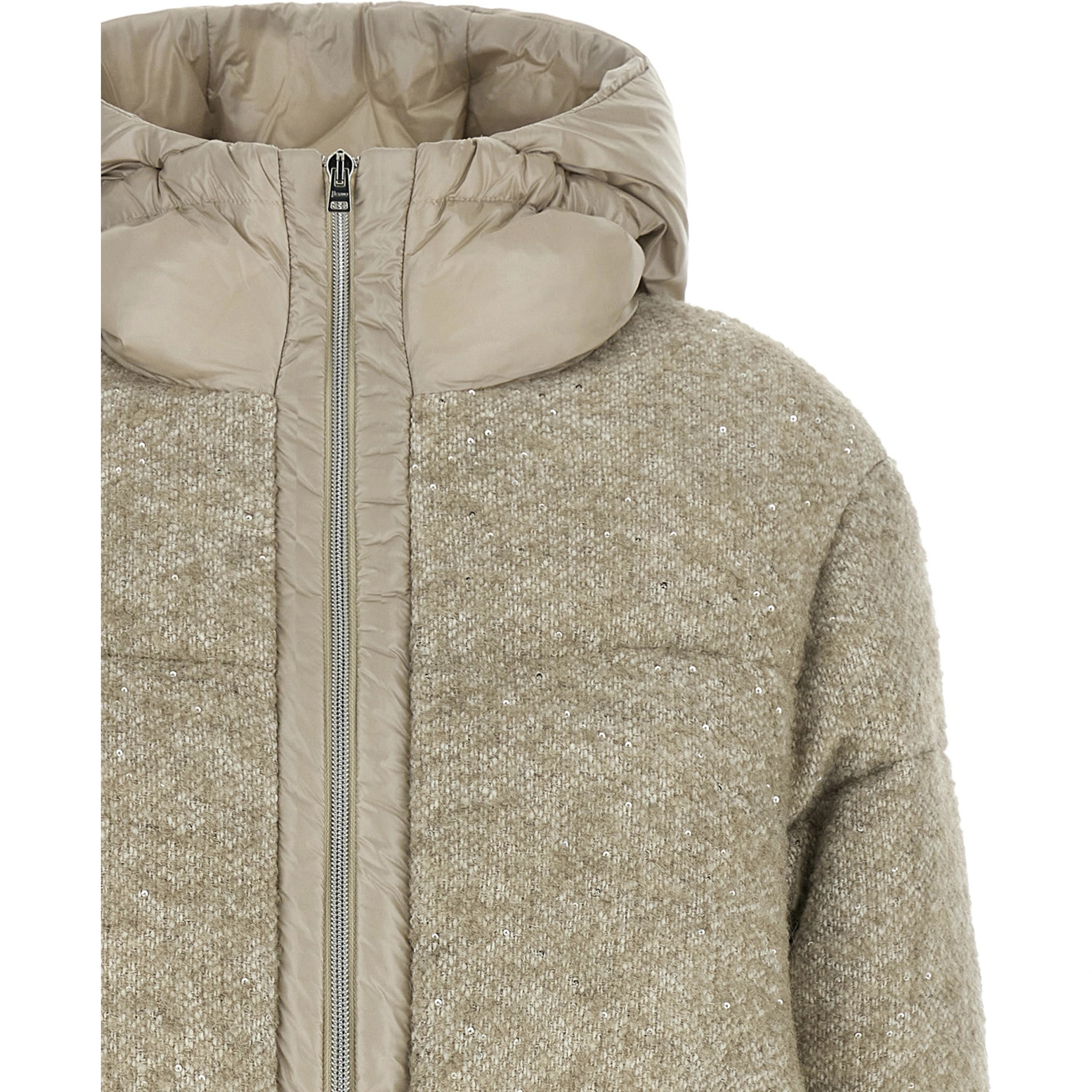 Beige Wool Full-Length Jacket