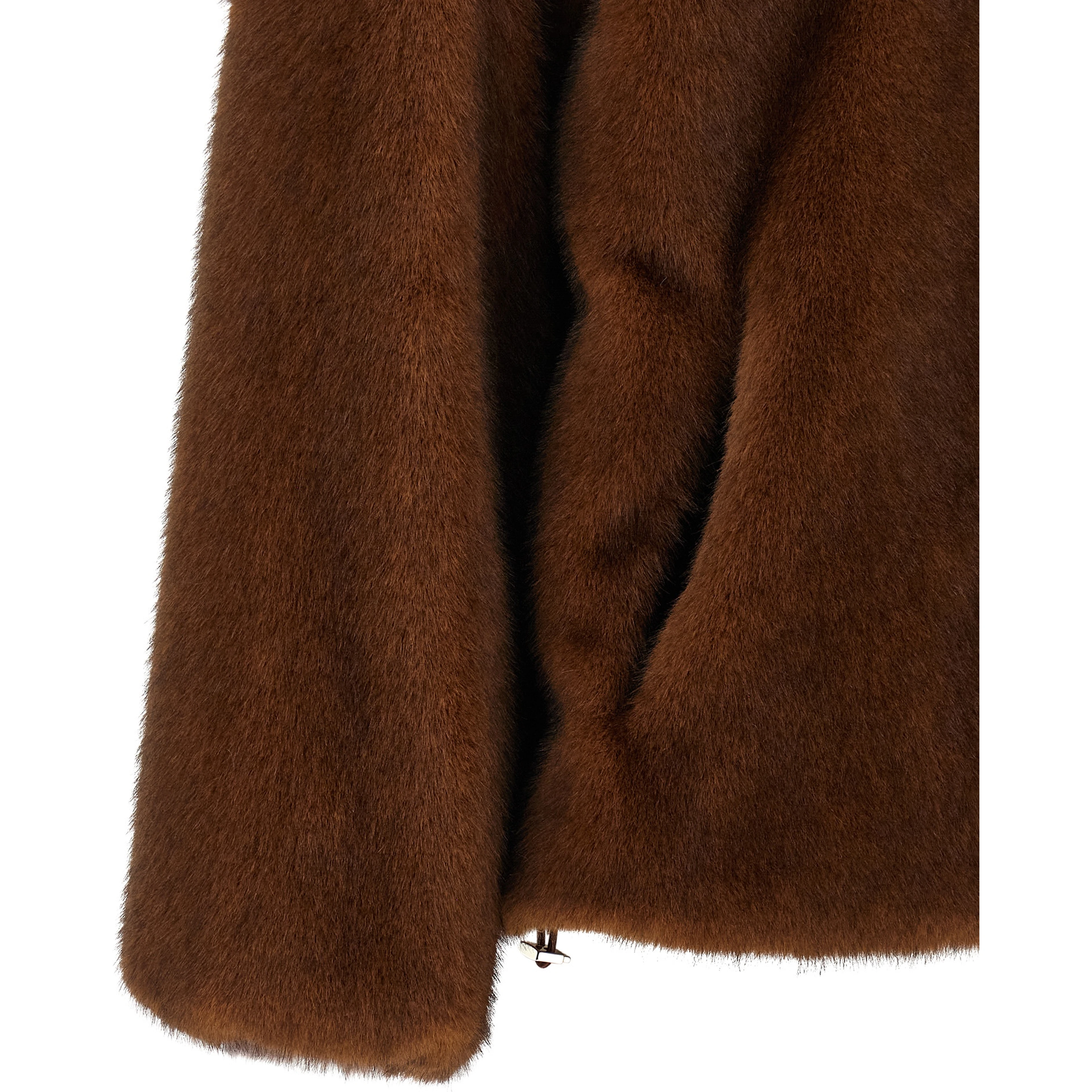 Brown Polyester Bomber