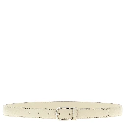 White Leather Regular Belt