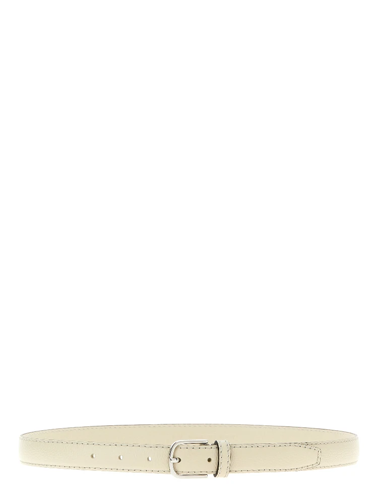 White Leather Regular Belt