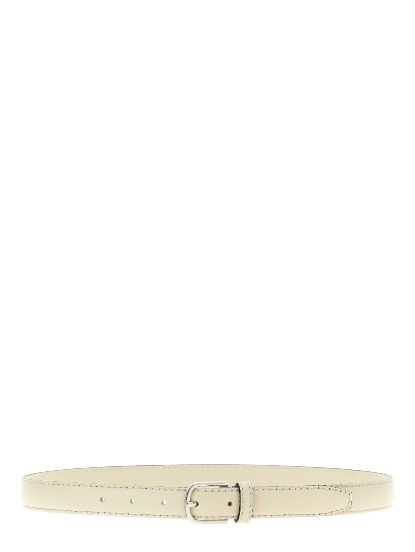 White Leather Regular Belt