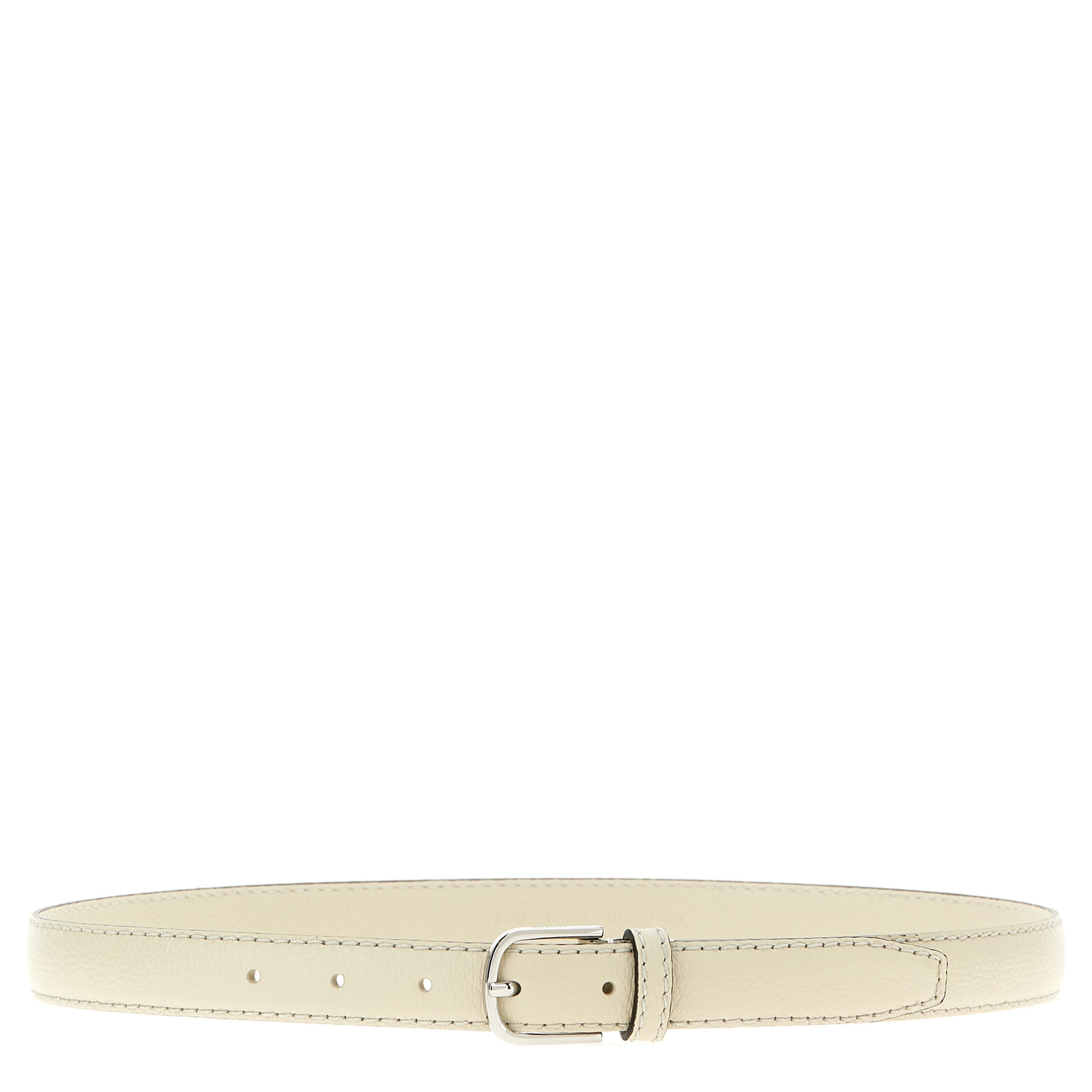 White Leather Regular Belt
