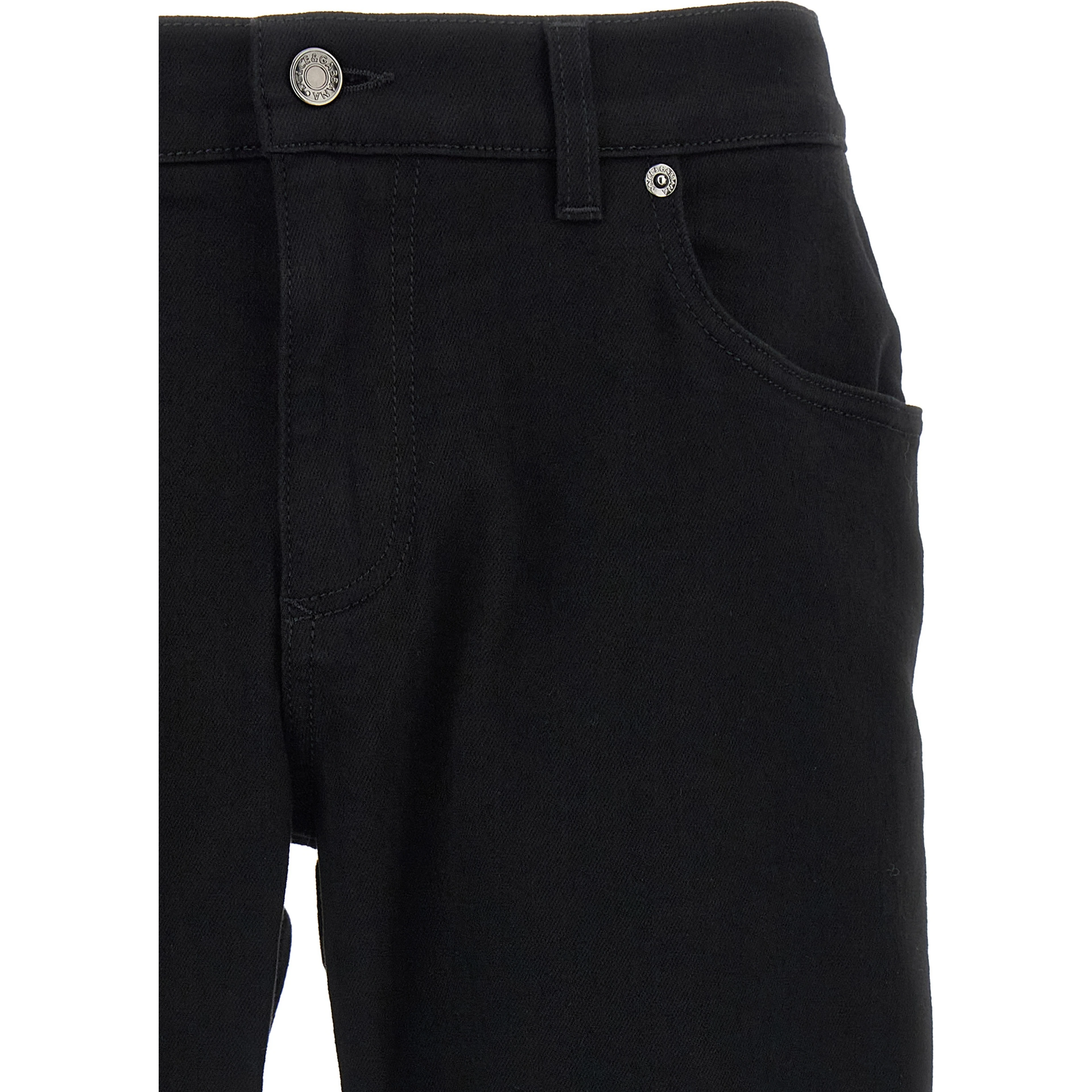 Black Cotton Slim Fit Jeans