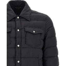 Black Polyamide Full-Length Jacket