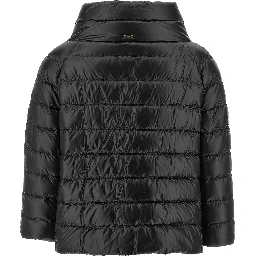 Black Polyamide Full-Length Jacket