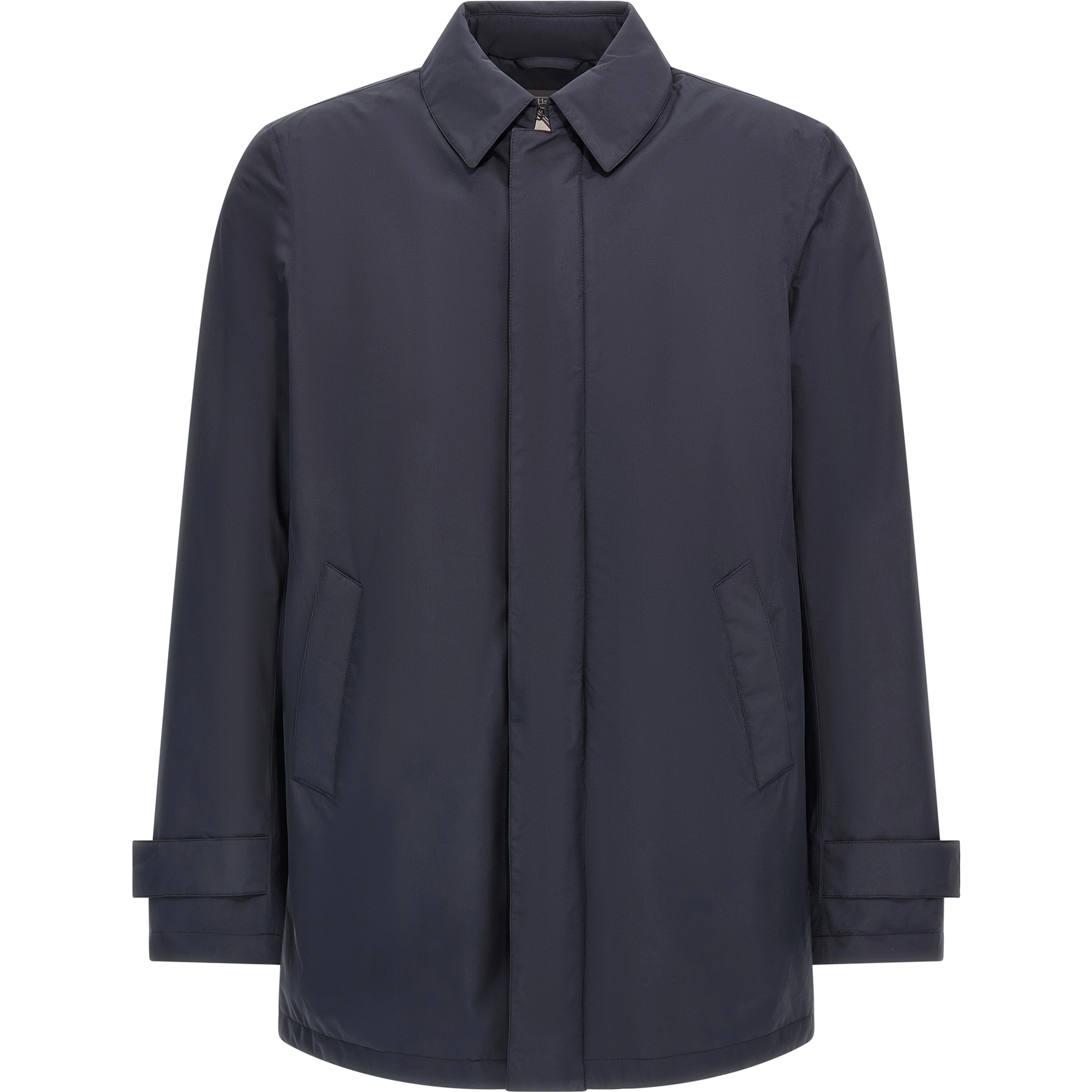 Blue Polyester Parka
