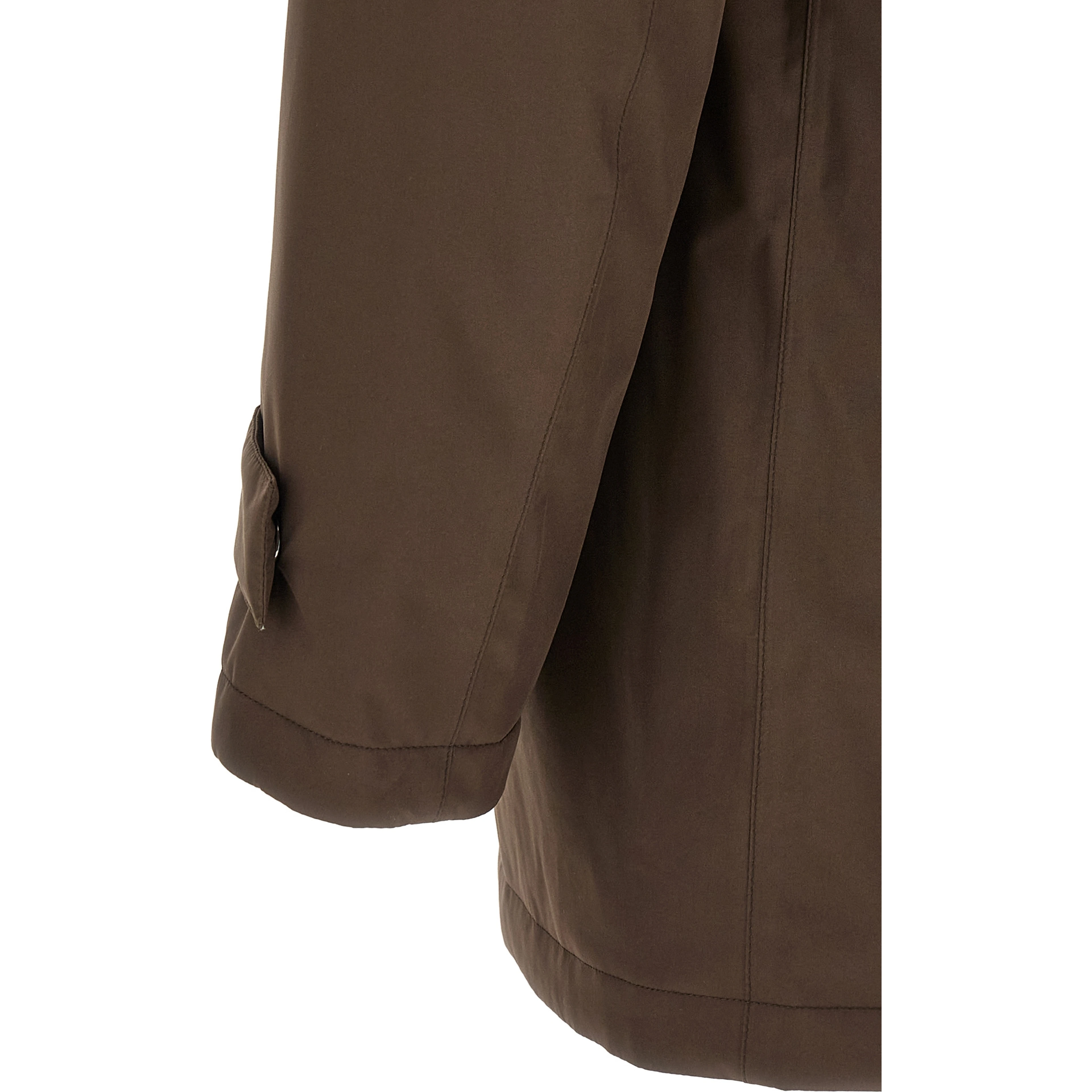 Brown Polyester Parka
