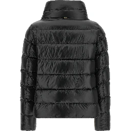 Black Polyamide Full-Length Jacket