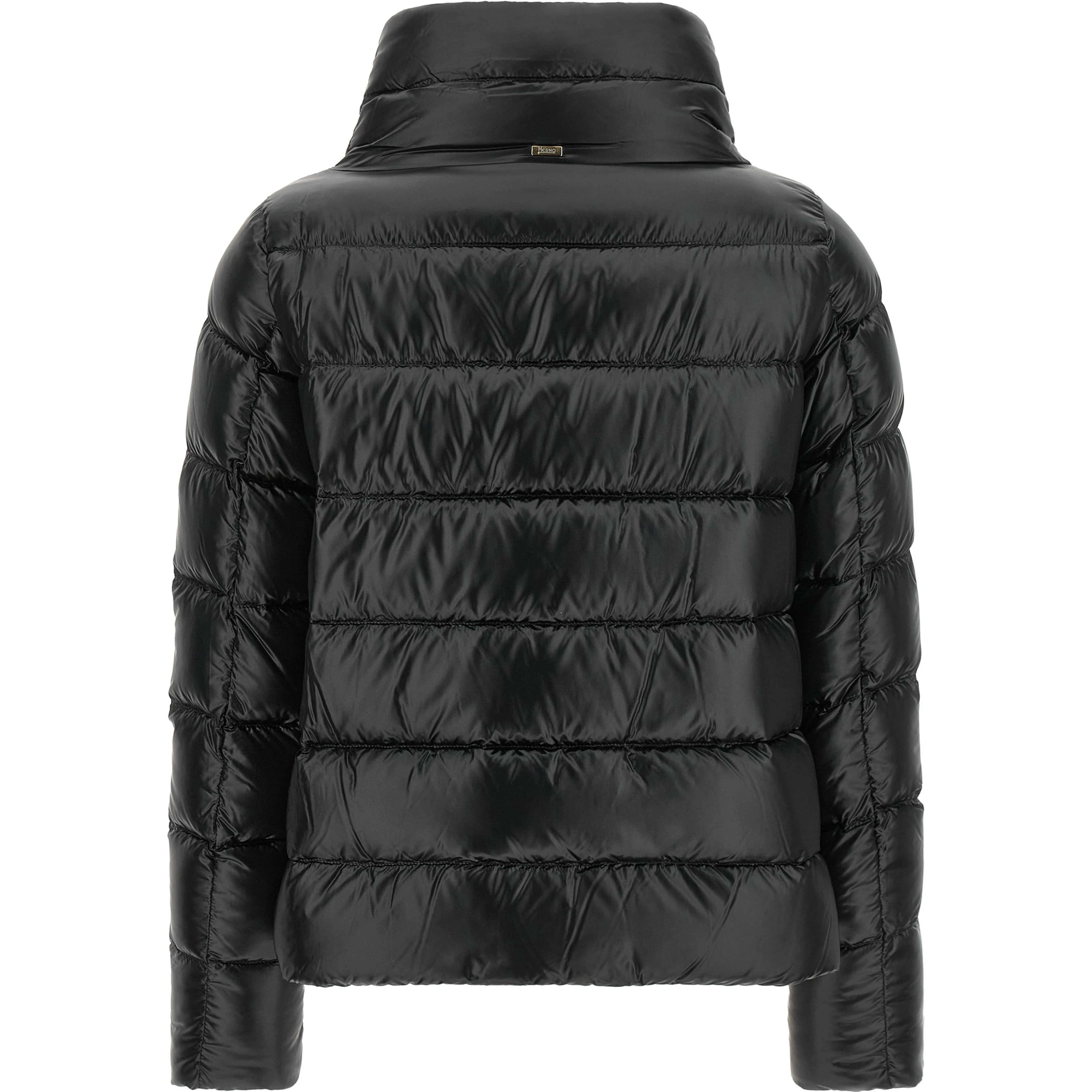 Black Polyamide Full-Length Jacket