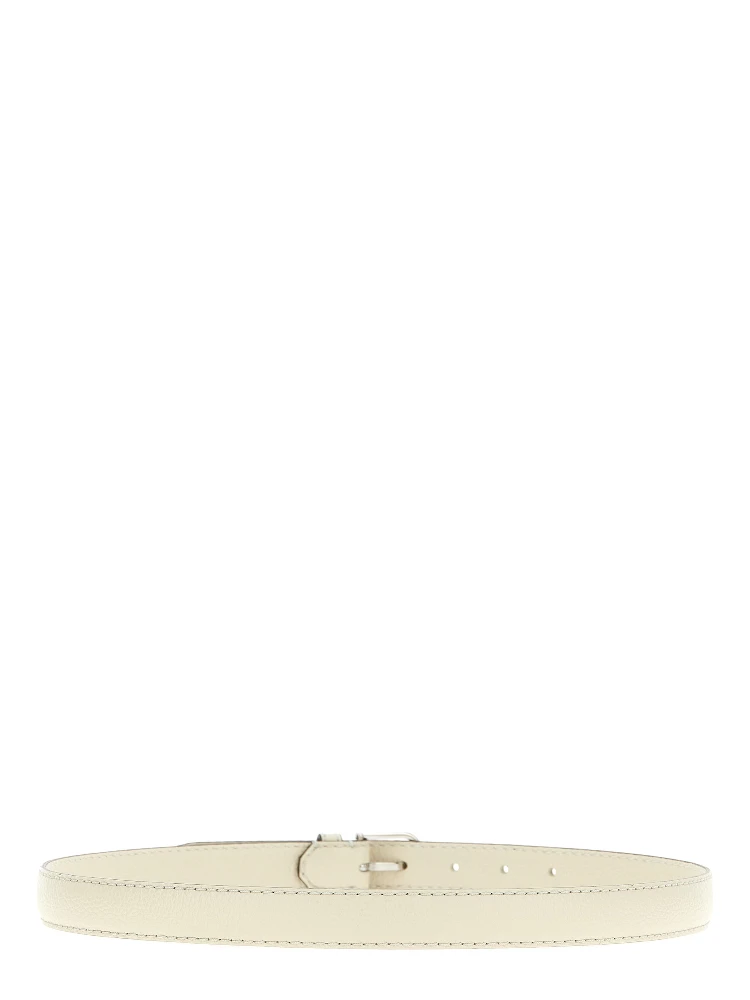White Leather Regular Belt alternative