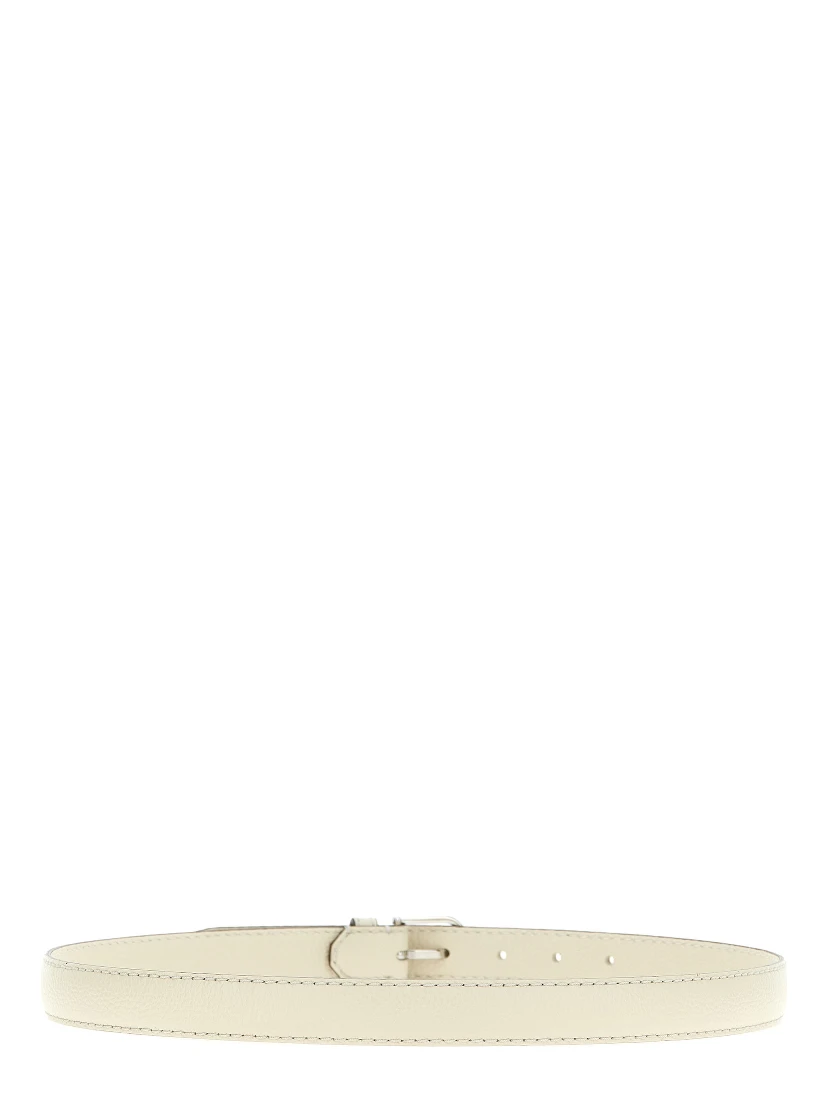 White Leather Regular Belt