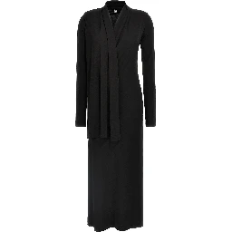 Black Viscose Long Dress