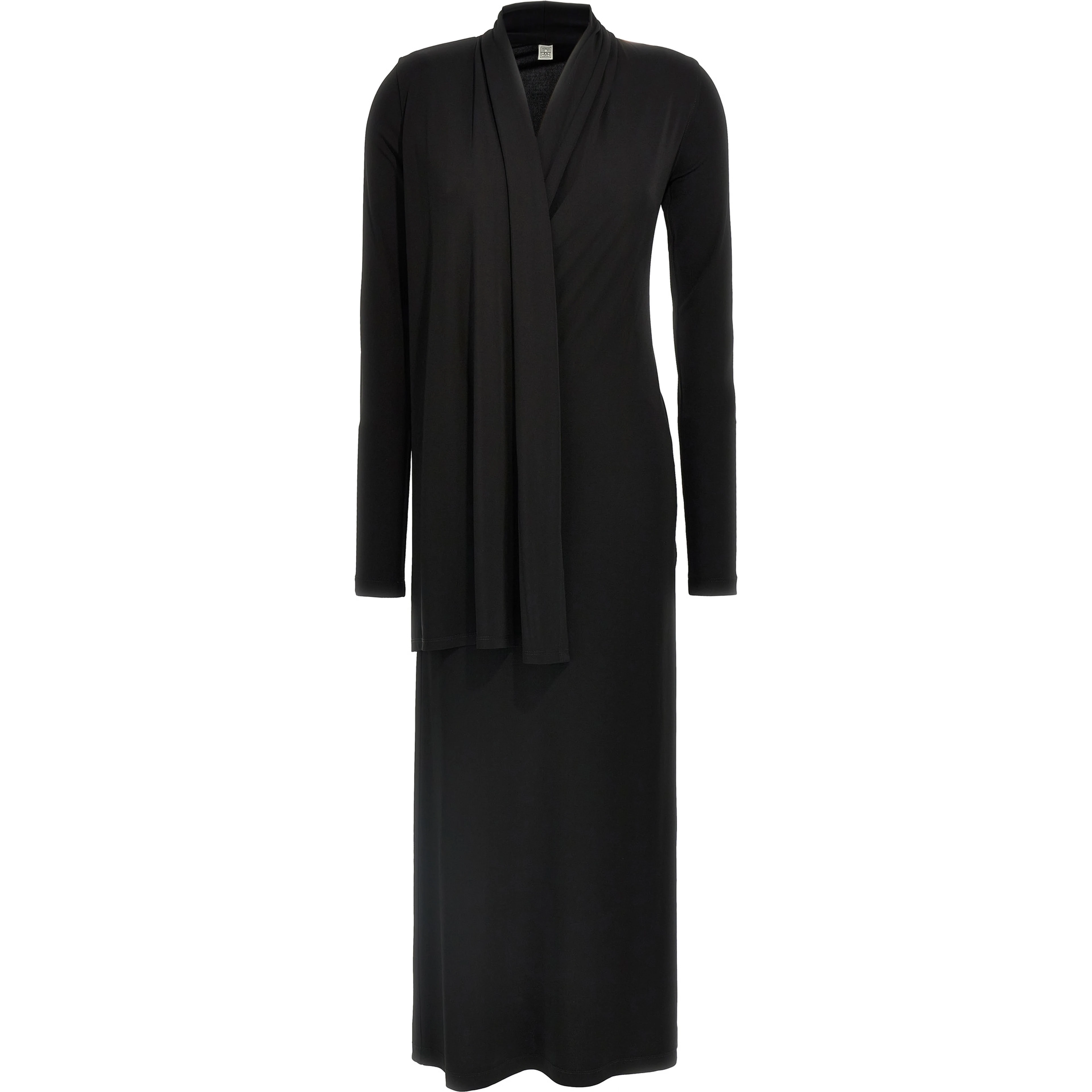 Black Viscose Long Dress