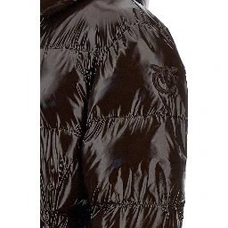 Brown Polyamide Full-Length Jacket