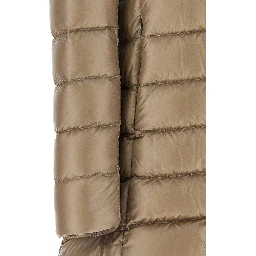 Beige Polyamide Full-Length Jacket