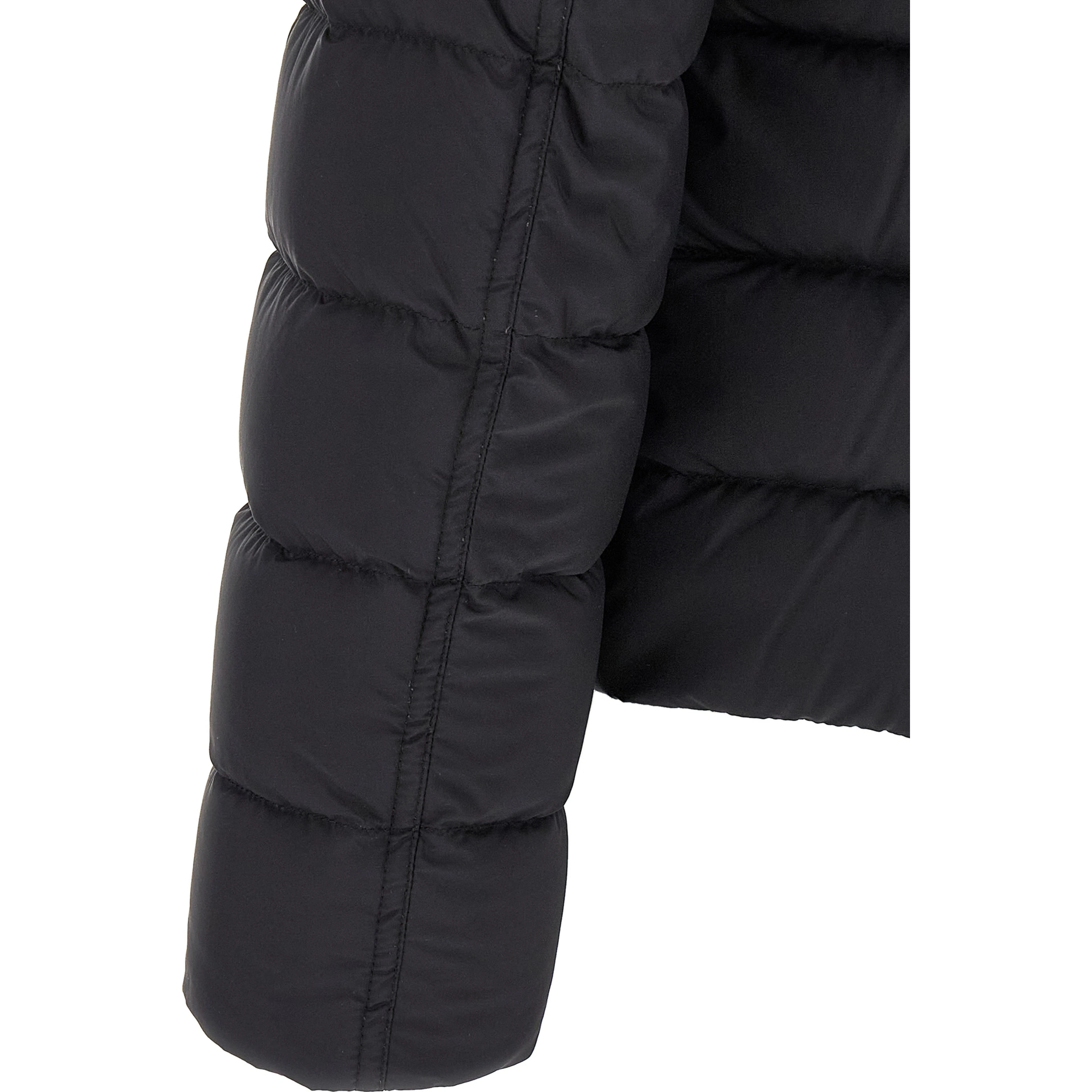 Black Polyamide Full-Length Jacket