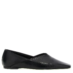 Black Calfskin Ballet Flats