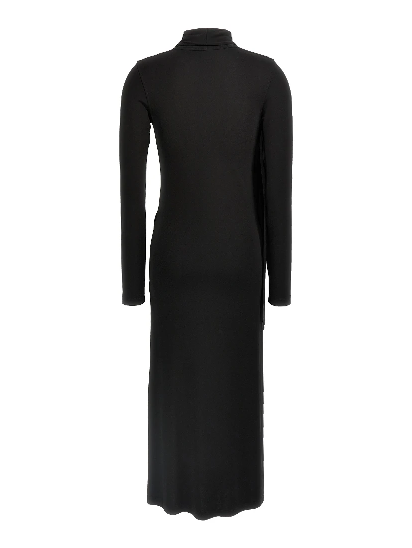 Black Viscose Long Dress