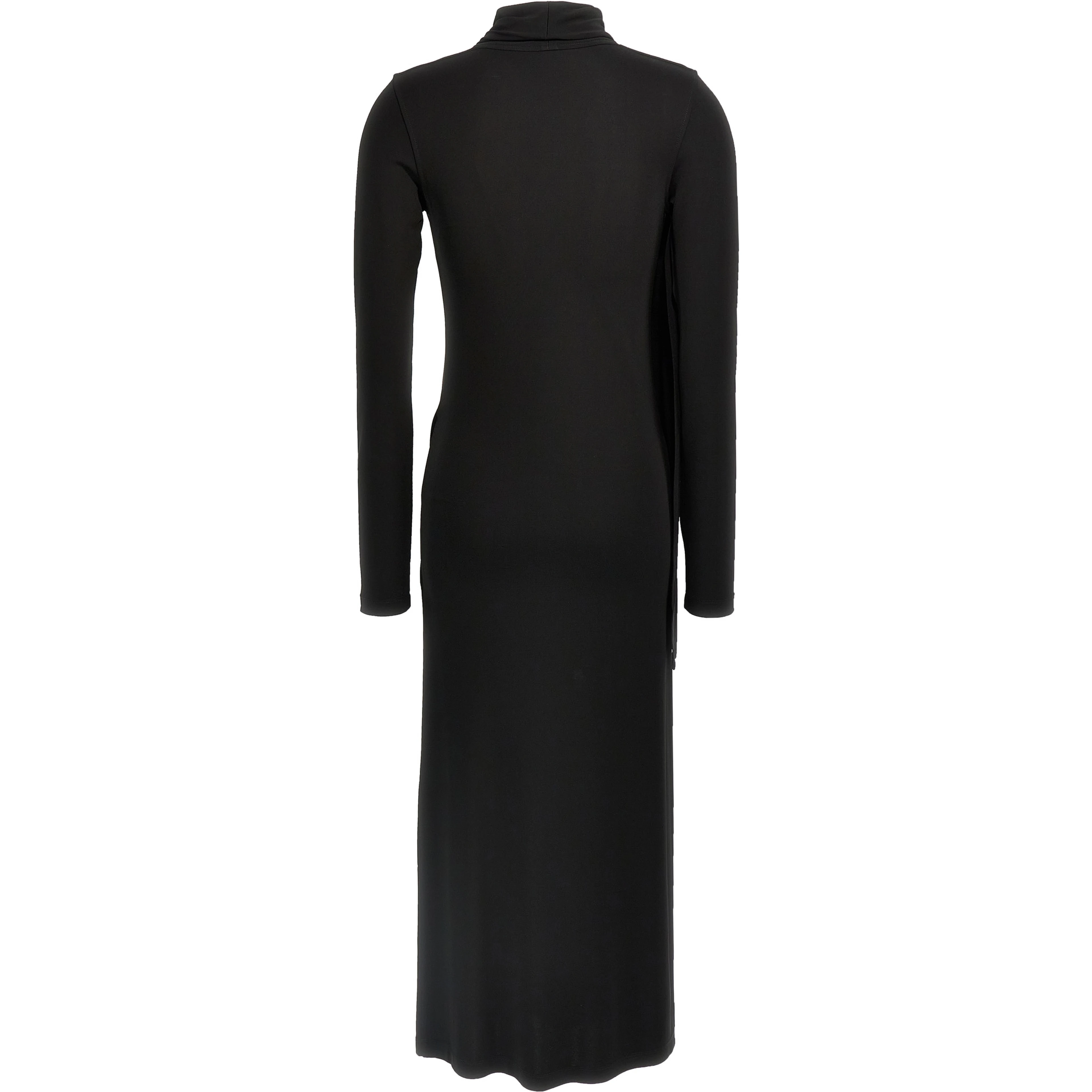 Black Viscose Long Dress