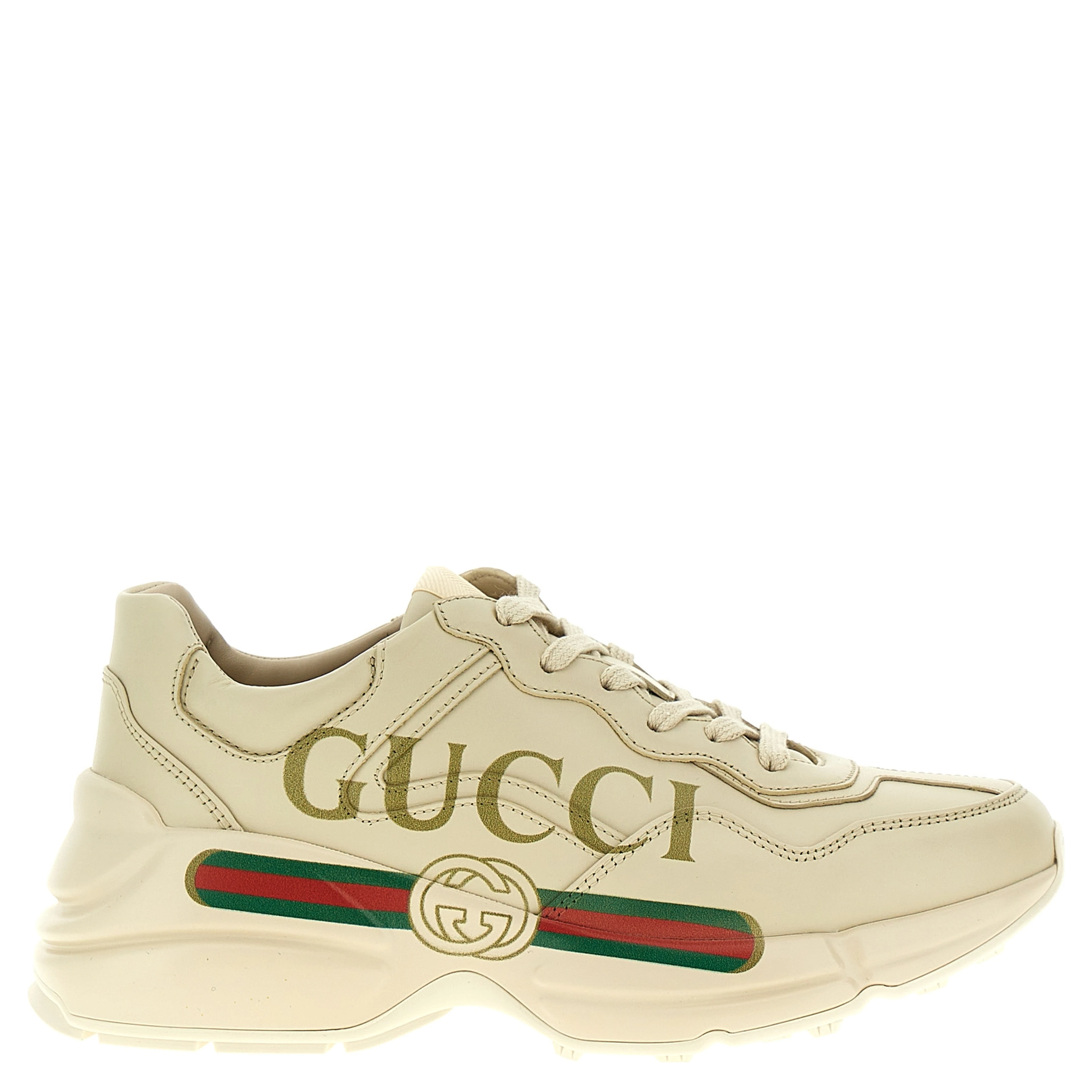 White Calfskin Chunky Sneakers