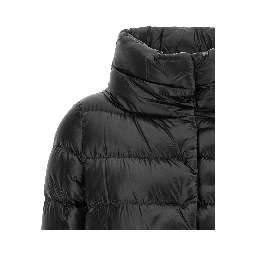 Black Polyamide Full-Length Jacket