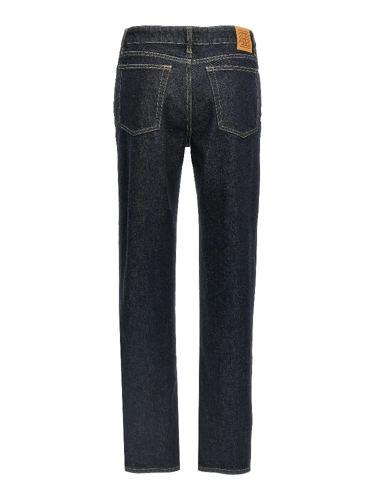 Blue Cotton Tapered Jeans alternative