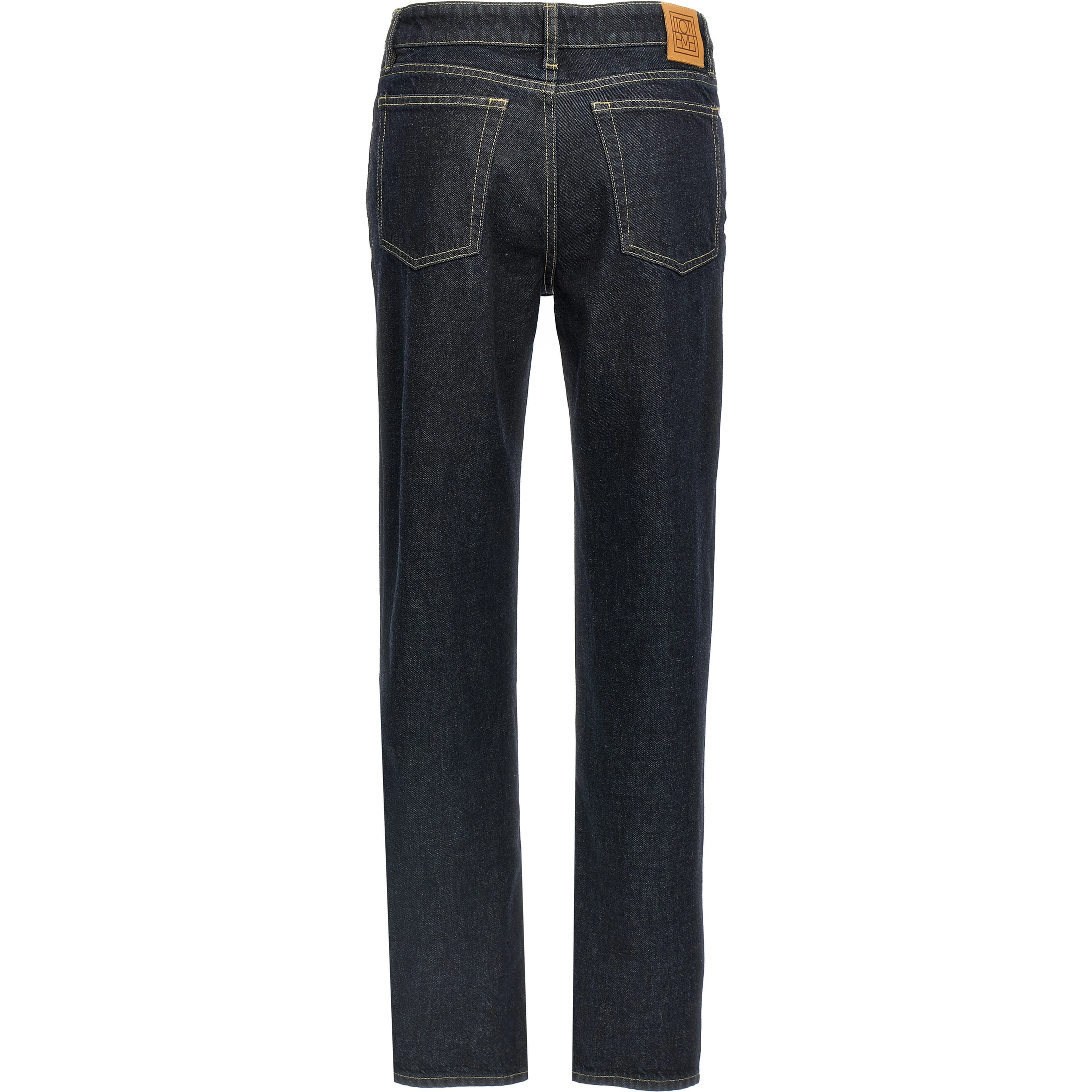 Blue Cotton Tapered Jeans