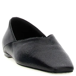 Black Calfskin Ballet Flats