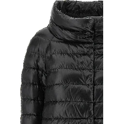 Black Polyamide Full-Length Jacket